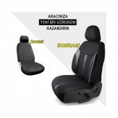 Z&C MAXTECH Fiat Stilo Deri Detaylı Özel Tasarım Oto Koltuk Kılıfı Seti CLASSY thumbnail 4
