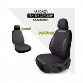 Z&C MAXTECH Toyota Hilux Deri Detaylı Özel Tasarım Oto Koltuk Kılıfı Seti SMART K - 4