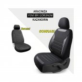 Z&C MAXTECH Nissan Juke Deri Detaylı Özel Tasarım Oto Koltuk Kılıfı Seti SMART SB - 4