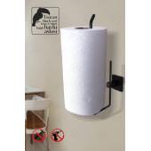 Kağıt Rulo Havluluk, Peçetelik, Yapışkanlı Tasarım, Banyo Askısı / SİYAH - M3 - 4