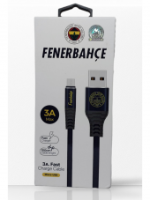 Fenerbahçe Lisanslı Micro USB 3A Şarj Kablosu 1 Metre Hızlı Şarj Destekli - 1