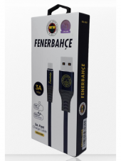 Fenerbahçe Lisanslı Micro USB 3A Şarj Kablosu 1 Metre Hızlı Şarj Destekli - 2