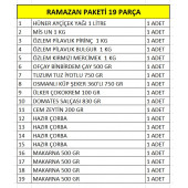 RAMAZAN PAKETİ ERZAK YARDIM KOLİSİ PAKETİ 19 PARÇA - 2