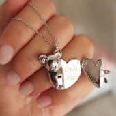 Vaoov 925 Ayar Gümüş İsimli Koala Kolye thumbnail 4