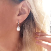 Vaoov 925 Ayar Gümüş Mayorka İnci Küpe thumbnail 3