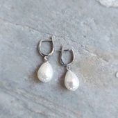 Vaoov 925 Ayar Gümüş Mayorka İnci Küpe thumbnail 4