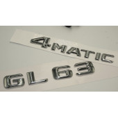 Benz GL 63 4Matic Bagaj Krom Metal 3M 3D Yazı Logo - 3