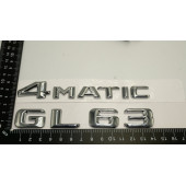 Benz GL 63 4Matic Bagaj Krom Metal 3M 3D Yazı Logo - 4