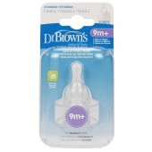 Dr. Brown's Dar Ağız 4.Seviye 9+ Silikon Biberon Emziği 2'li - 1