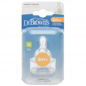Dr. Brown's Dar Ağız 3.Seviye 6+ Silikon Biberon Emziği 2'li - 1
