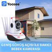 Mini otomatik ev güvenlik kapalı IP kamera gözetim kablosuz WiFi kamera bebek izleme monitörü - 2