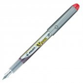 PILOT V-PEN DOLMAKALEM SILVER KIRMIZI - 1