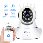 Kablosuz Full HD 1080P wifi IP 5 Antenli kablosuz 355° Bebek izleme Güvenlik Kamerası - 5