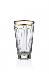 Kcd Zerafet Altın Kesme El Dekor Yaldızlı 6 Adet Desenli Su Ve Meşrubat Bardak Takımı thumbnail 2