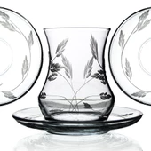 Decocia Afro 6 Kişilik 12 Parça Çay Seti 170cc Sürgün Desenli thumbnail 1