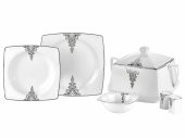 Taç Lace 60 Parça Porselen Yemek Takımı Platin - 2