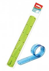 Kırılmaz Cetvel 30 Cm Silikonlu Yeşil Renk 1 Adet Cetvel Kırılmaz - 1