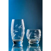 Decocia Pudgy 12 Parça Su ve Meşrubat Kesme Bardak Seti Sürgün Desenli thumbnail 1