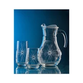 Decocia Kazaan 13 Parça 6 Kişilik  Su ve Meşrubat Kesme Bardak Seti Mira Desenli thumbnail 2