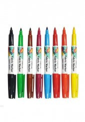 Tekstil Kumaş Kalemi Markörü 8 li Keçeli Kalem Fabric Marker Tekstil Markörü 8 Renk 1  Paket - 2