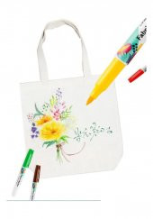 Tekstil Kumaş Kalemi Markörü 8 li Keçeli Kalem Fabric Marker Tekstil Markörü 8 Renk 1  Paket - 4
