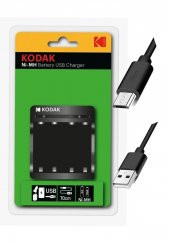 Pil Şarj Aleti Cihazı Usb Kablolu Kalem Pil (AA) Kumanda Pili (AAA) Uyumlu 1 Paket Ni-MH Usb Şarj Cihazı - 1