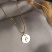 Vaoov 925 Ayar Gümüş Harfli Plaka Venezia Zincir Kolye thumbnail 2