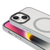 Apple iPhone 14 Plus Kılıf Mat Arka Yüzey Zore Flet Magsafe Kapak thumbnail 7