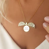 Vaoov 925 Ayar Gümüş Mineli Hayat Ağacı İsim Kolye thumbnail 5