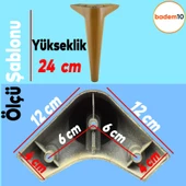 Aspen Lüks Mobilya Kanepe Koltuk Tv Ünitesi Konsol Yükseltici Ayağı Ayakları 24 Cm Ahşap Desenli - 4