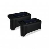 Paket Solar Güneş Enerjili Şarj Edilen Köşebent Merdiven Bahçe LED Lamba Siyah Solar-Köşenbent D21 (2 ADET) - 2