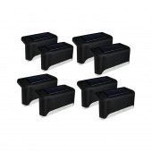 Paket Solar Güneş Enerjili Köşebent Merdiven Veranda Bahçe LED Lamba Siyah Solar Sekizli-Köşebent D21-8 ADET - 4