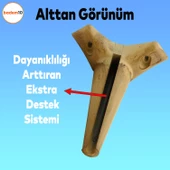 Aspen Lüks Mobilya Kanepe Koltuk Tv Ünitesi Konsol Yükseltici Ayağı Ayakları 18 Cm Kahverengi thumbnail 3