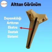 Aspen Lüks Mobilya Kanepe Koltuk Tv Ünitesi Konsol Yükseltici Ayağı Ayakları 24 Cm Açık Kahverengi thumbnail 3