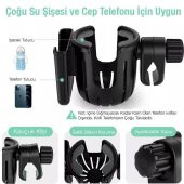 Coofbe Bebek Arabası Bisiklet Motosiklet İçin Ayarlanabilir Bardak ve Cep Telefonu Tutucu Biberon Tutucu Scooter Tutucu - 7