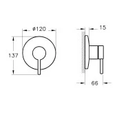 Vitra Origin Ankastre Banyo Duş Bataryası Krom A42621 thumbnail 2
