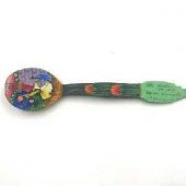 Sanat Taciri - El Boyama Antika Mevlana Resimli Ahşap Kaşık thumbnail 2