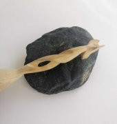 Zürafa Figürlü El İşi Ahşap Oyma Kaşık Duvar Süsü - 3