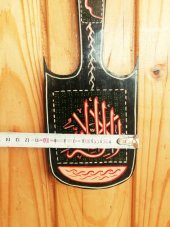 VİNTAGE BÜYÜK BOY EL İŞİ HAT YAZILI DUVAR SÜSÜ AHŞAP KAŞIK - 3