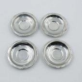 Eski - İşlemeli Kenar - 4 Adet Çay Bardağı Tabağı Mini Çerezlik - Lokumluk - Şekerlik Lot - 16 - 1