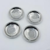 Eski - Kabarık Kenar - 4 Adet Çay Bardağı Tabağı Mini Çerezlik - Lokumluk - Şekerlik Lot - 15 - 1