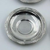 Eski - İşlemeli Kenar - 4 Adet Çay Bardağı Tabağı Mini Çerezlik - Lokumluk - Şekerlik Lot - 16 - 2