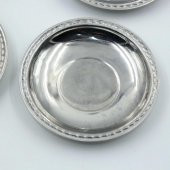 Eski - Kabarık Kenar - 4 Adet Çay Bardağı Tabağı Mini Çerezlik - Lokumluk - Şekerlik Lot - 15 - 2