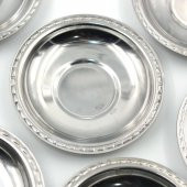 Eski - Fır Döndü Kenar 6 Adet Çay Bardağı Tabağı Mini Çerezlik - Lokumluk - Şekerlik Lot - 6 - 2