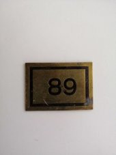 89 Numara - Kapı Numarası  Masa Numarası Otel Odası Numarası Bina Numarası thumbnail 1