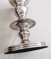 GÜMÜŞ KAPLAMA PİRİNÇ MUMLUK ŞAMDAN - 2