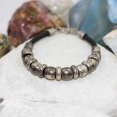 Metal Top Tasarım - Metal Deri Bileklik  El Örgüsü Erkek Bileklik  ÖZEL TASARIM Unisex Bileklik - 1