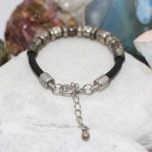 Metal Top Tasarım - Metal Deri Bileklik  El Örgüsü Erkek Bileklik  ÖZEL TASARIM Unisex Bileklik - 2