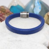 MAVİ DERİ Mıknatıslı Erkek Bileklik ÖZEL TASARIM ERKEK Bileklik - 2