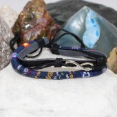 Sonsuzluk İşareti Deri Örme Erkek Bileklik TASARIM Unisex Bileklik - 1